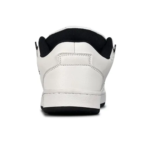 ZUIBANG Puffy Shoes Anti Slip Wear Resistant Low Top Skateboard Shoes Unisex White Black-4