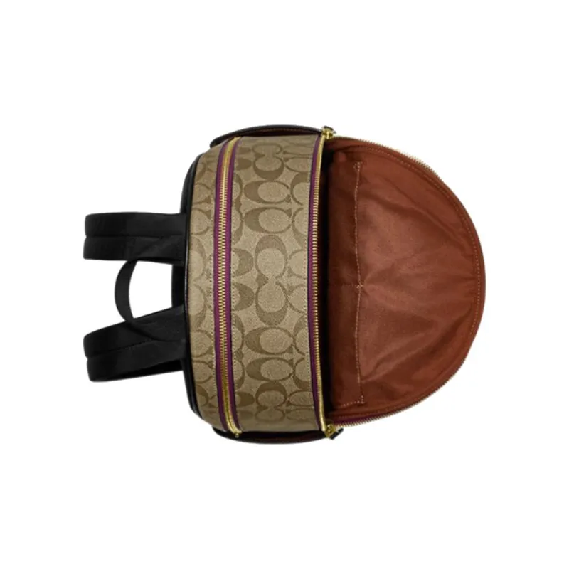 COACH Disney, Collaboration Court Fabric With Cow Leather Backpack Tubas Women's Khaki-2