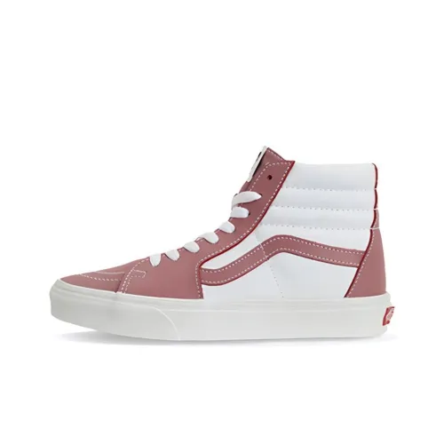 Vans SK8 Skateboard Shoes Unisex High-Top Pink/White