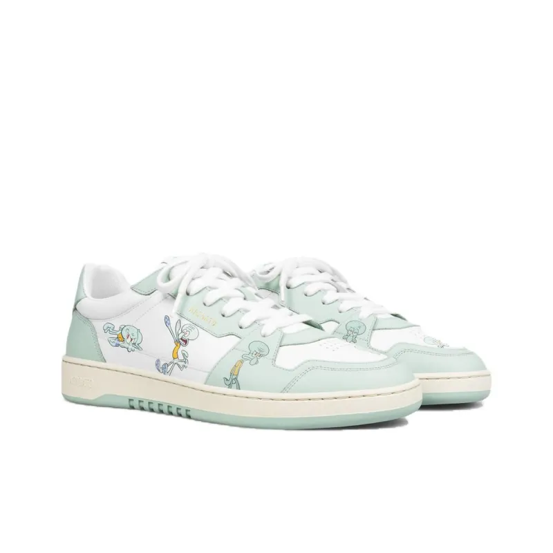 Squidward x Axel Arigato Dice Lo Low-Top Skateboard Shoes Women's White Green-1