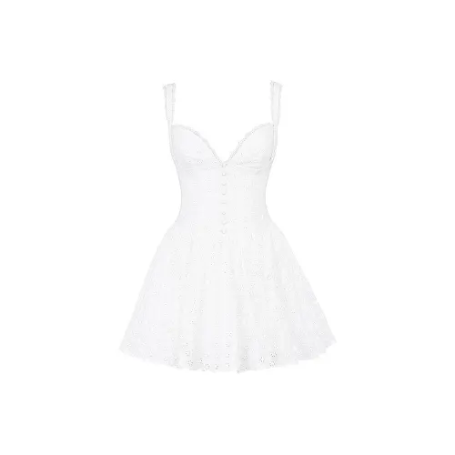 HOUSE OF CB BRIGITTE Slip Dresses Women's White/White