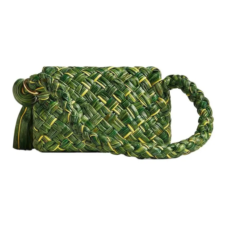 Bottega Veneta Calfskin Shoulder Bag Women's Seagrass Color-2