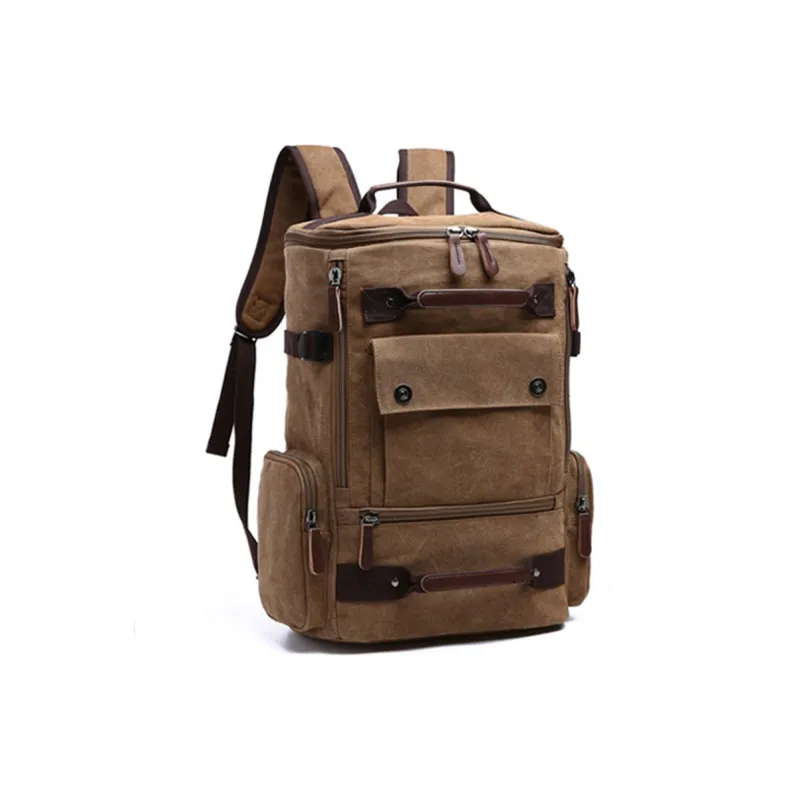 CMLZIUA Canvas Backpack Regular Unisex Coffee/Blue/Black/Khaki/Gray/Green Camouflage/Yellow Camouflage/Army Green-2