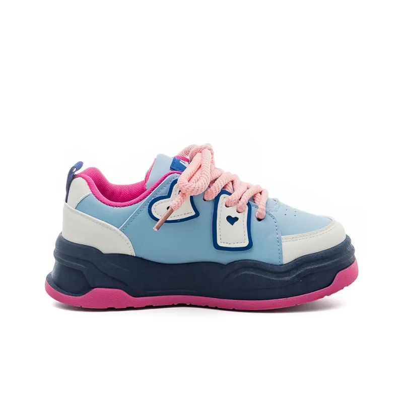 Warrior Warrior Wear Resistant Slip Resistant Low Top Skateboard Shoes Women's Blue Beige-1