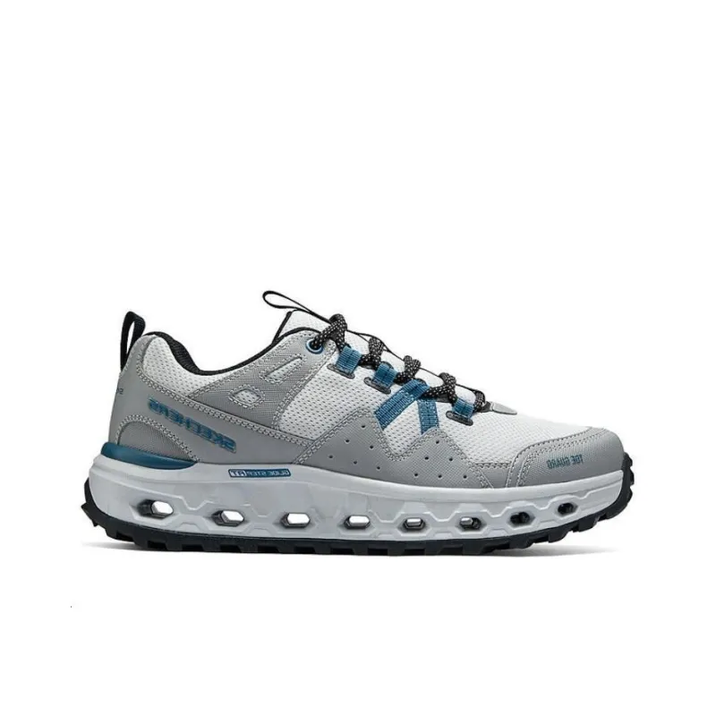 Skechers Cloud Sea Cushioned Slip-Resistant Low-Top Running Shoes Men's Gray-1