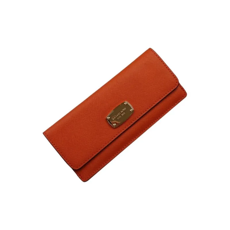 MICHAEL KORS Jet SetTravel Leather Envelope Wallet Women's Red-2