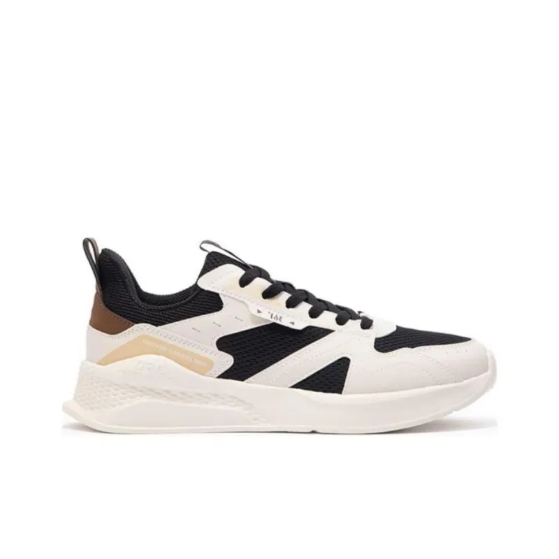 361° Slip Resistant And Breathable Low Top Casual Shoes Men's Black White-1