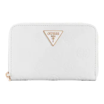 GUESS Faux Leather Wallet Medium Size Women's White
