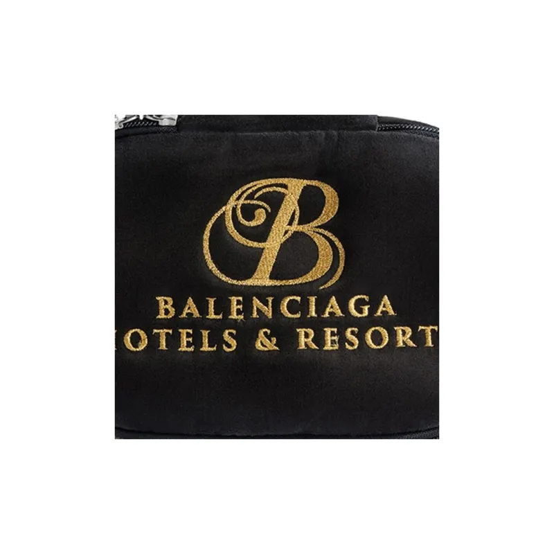 Balenciaga B Logo Embroidered Toiletry Bag-4