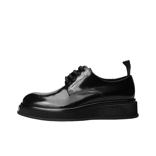 BOSSSUNWEN Dress Shoes Men Low-Top Black