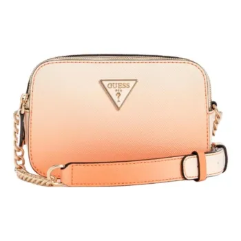 GUESS Imitation Cross Grain Leather Crossbody Camera Bag Women's Orange