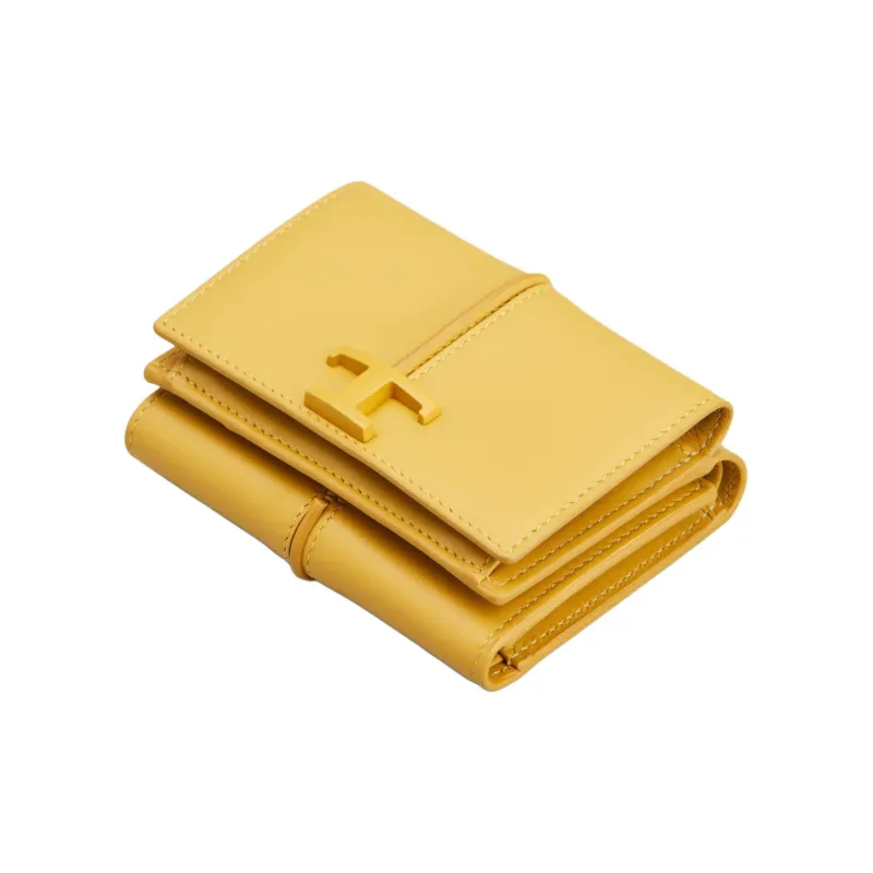 TOD'S Timeless Calfskin Wallet Women's Yellow-3