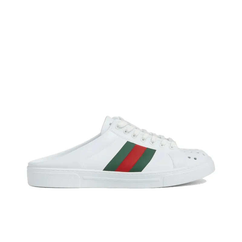 GUCCI ACE Quiet Closed Toe Slippers Women's White-1