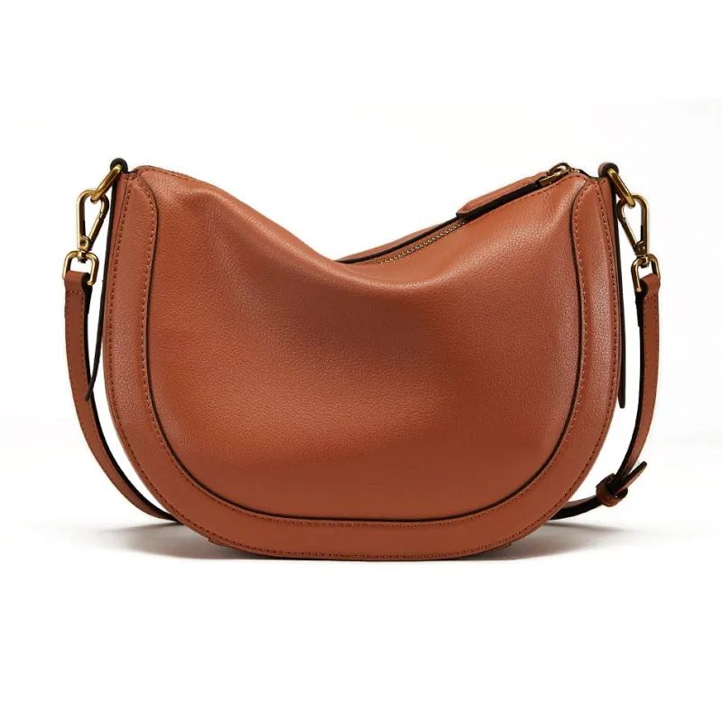 PIERRE CARDIN Cow Leather Vintage Style Shoulder Bag, Crossbody Bag Women's Brown-2