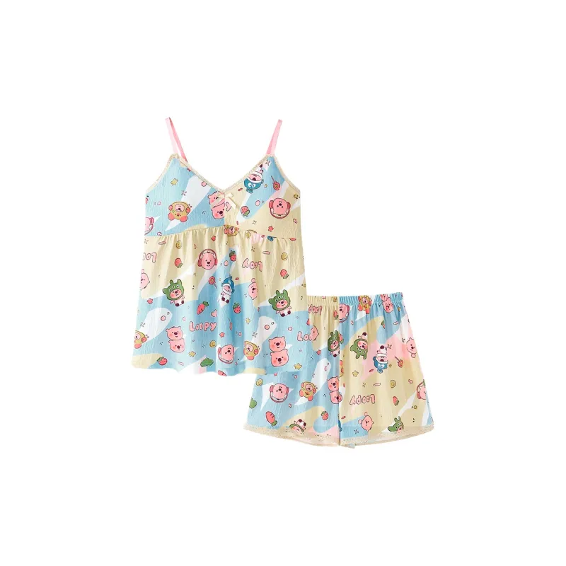Mulong Family Pajama Set Women's Blue-0
