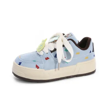 Cob Slip Resistant, Waterproof, Lightweight Low Top Skateboard Shoes Women's Light Blue