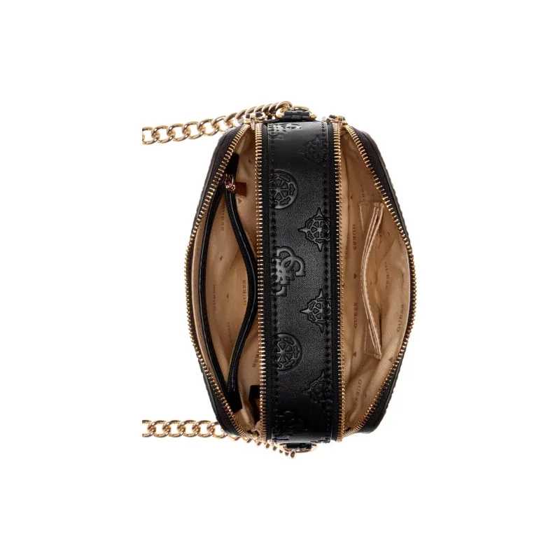 GUESS Faux Leather Camera Bag Shoulder Bag Crossbody Bag Women's Black-3