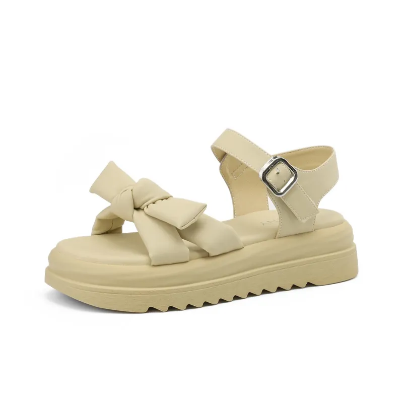 JOSINY Beach Sandals Women's Ecru/Yellow-8