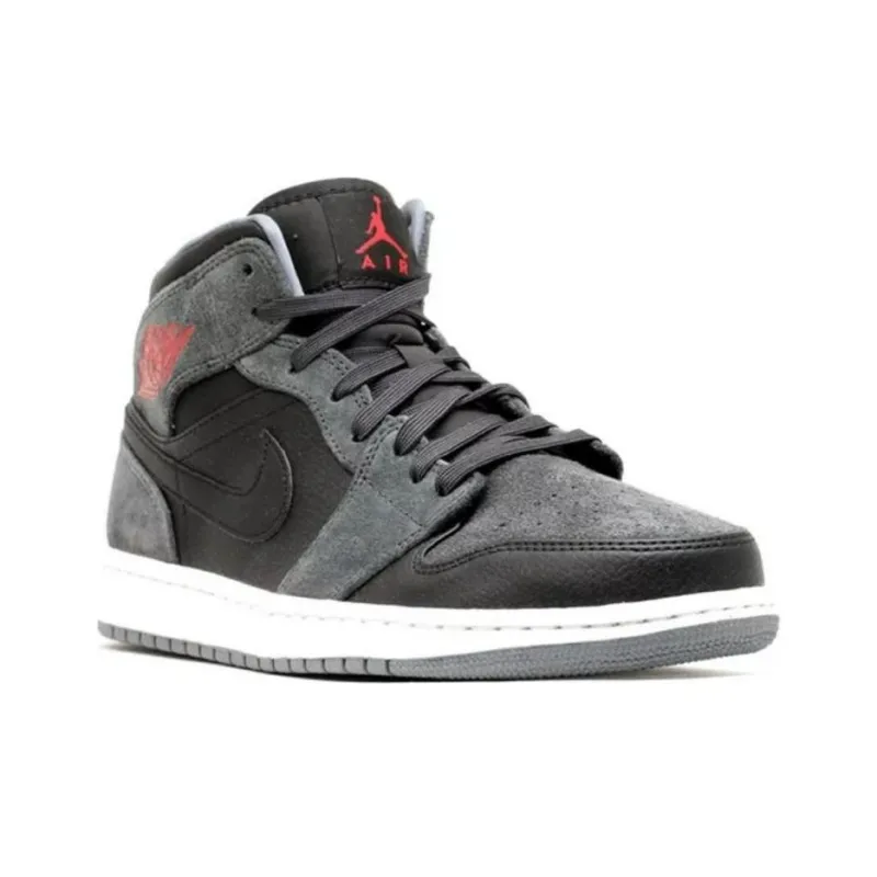 Jordan 1 Retro Mid Black Gym Red Anthracite-5