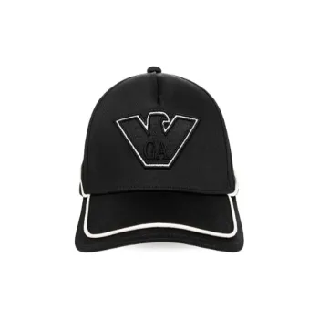 EMPORIO ARMANI Cotton Baseball Caps Unisex Black