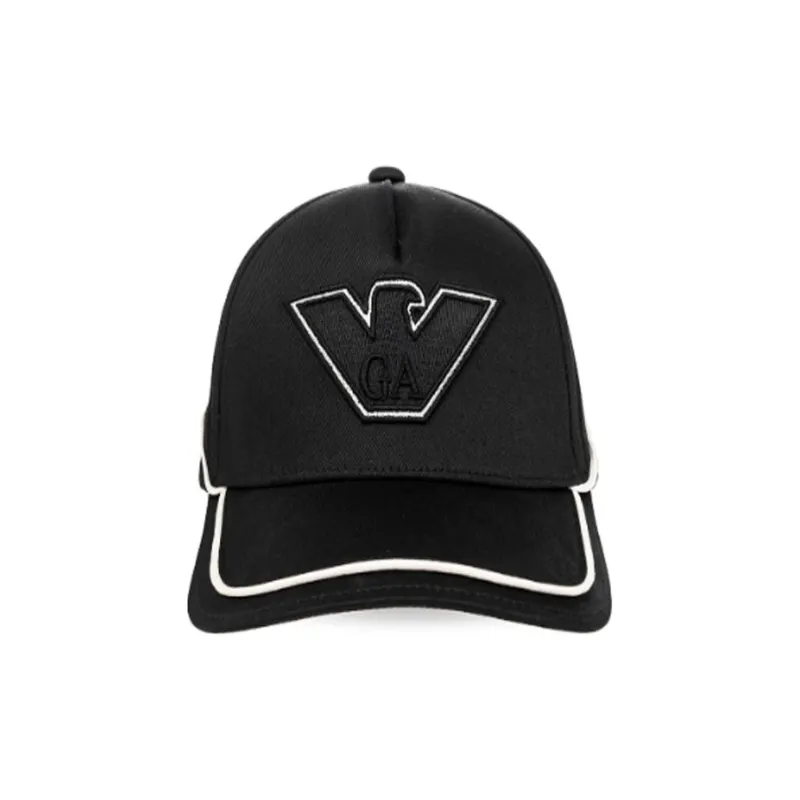 EMPORIO ARMANI Cotton Baseball Caps Unisex Black-0