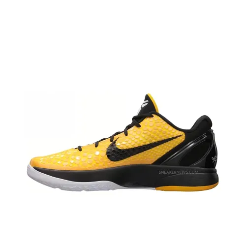 Nike Zoom Kobe 6 Basketball Shoes Men Low-Top Black/Yellow/White