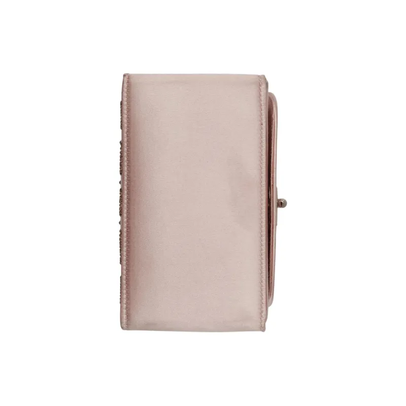 GUCCI Silk Satin Portable Crossbody Bag Shoulder Bag Kids' Light Pink-4