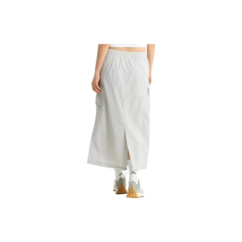 New Balance Gonna Cargo In Tessuto Leggero Casual Long Skirts Women's Light Gray-1
