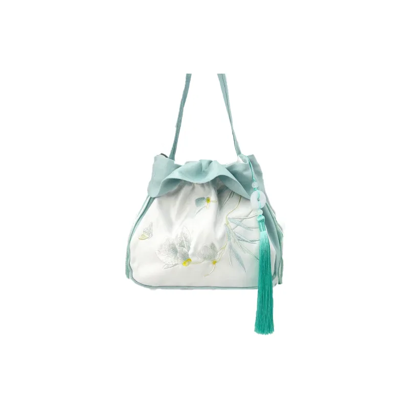 Boniu Silk Handbag, Crossbody Bag Medium Size Women's Multicolor-5