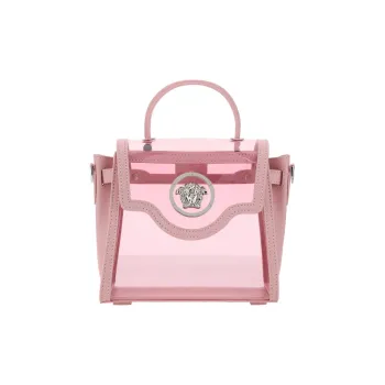 VERSACE Thermoplastic Polyurethane Shoulder Bag Crossbody Bag Handbag Women's Rose Palladium