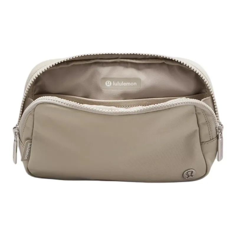 Lululemon Everywhere Nylon Shoulder Bag Crossbody Bag Fanny Pack Large Size Unisex Beige-3