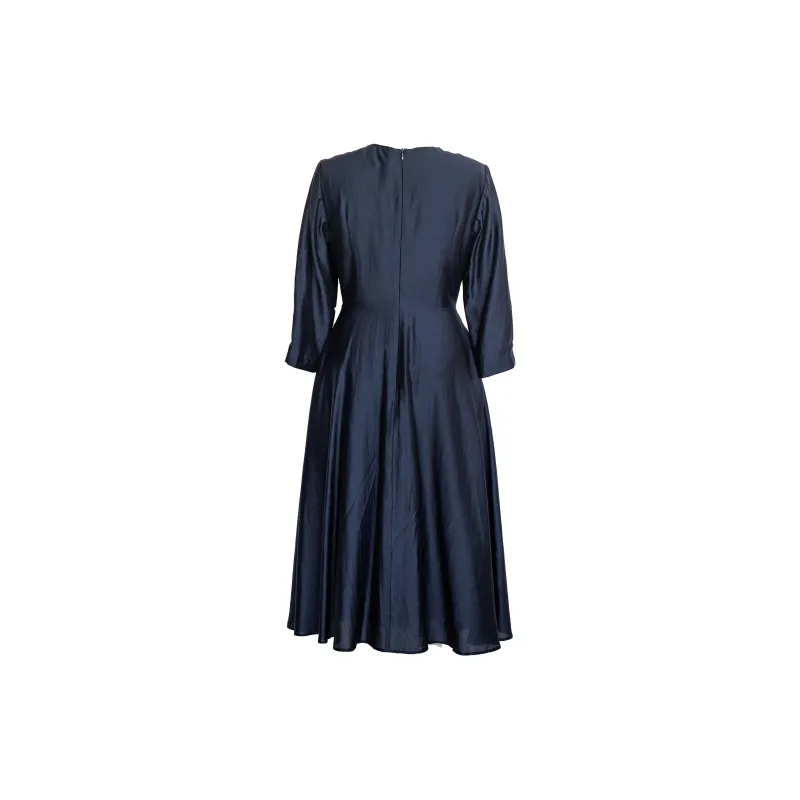 ROEYSHOUSE Long Sleeved Dress Women's Dark Blue-1