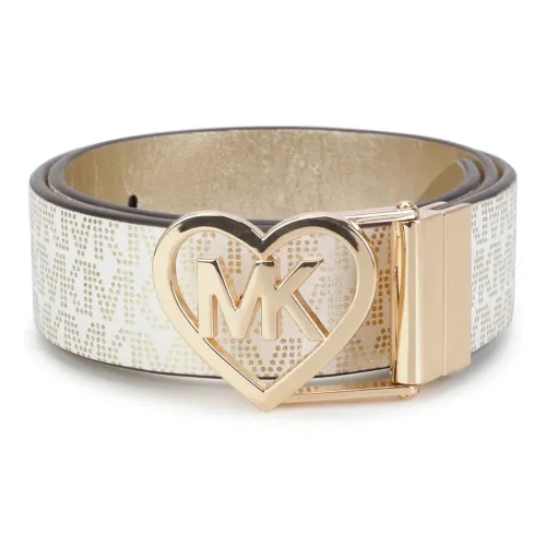 MICHAEL KORS Monogram-Printed Logo Buckled Reversible Belt