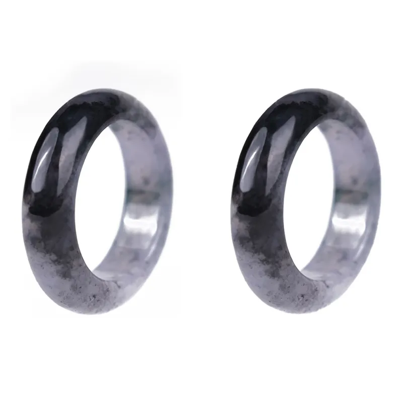 Clear Snow Glutinous Jade Jadeite Rings Unisex-7