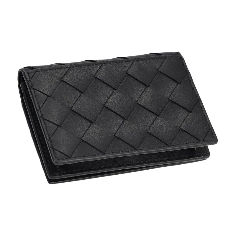 Bottega Veneta Intrecciato Lambskin Wallet Women's Black-0