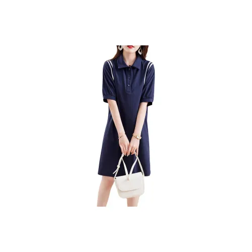 Pure Shimane Short-Sleeved Dresses Women's