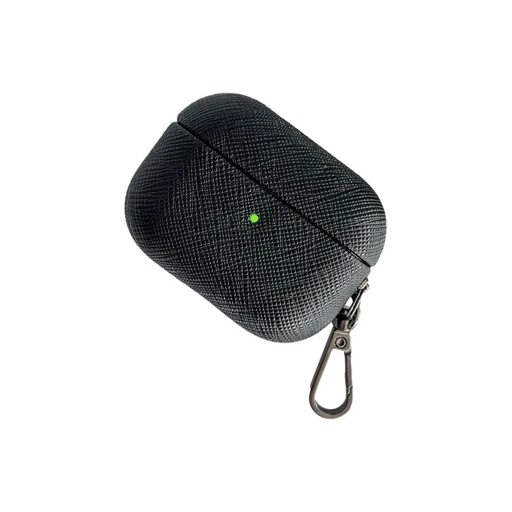Compatibility AirPods 3/1/2/Pro 2 PC Niche Cross Leather Texture Minimalist Style Fully Enclosed Headphone Cases-146