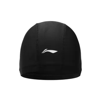 LiNing Adults Swimming Cap Fabric Unisex Black