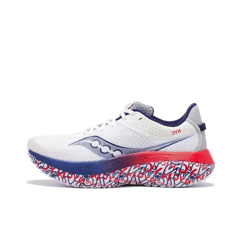 Saucony Kinvara Pro Running Shoes Women's Low-Top White/Red Blue