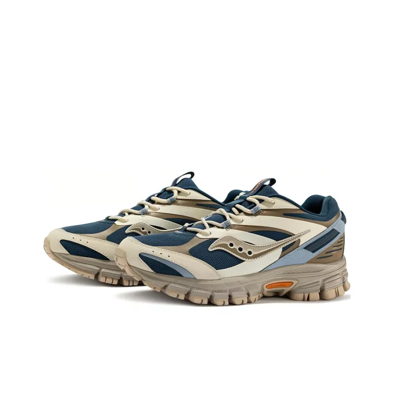Saucony Cohesion 2KTR Cushioning, Slip Resistant, And Abrasion Resistant Low Top Casual Shoes Unisex Blue Yellow-2