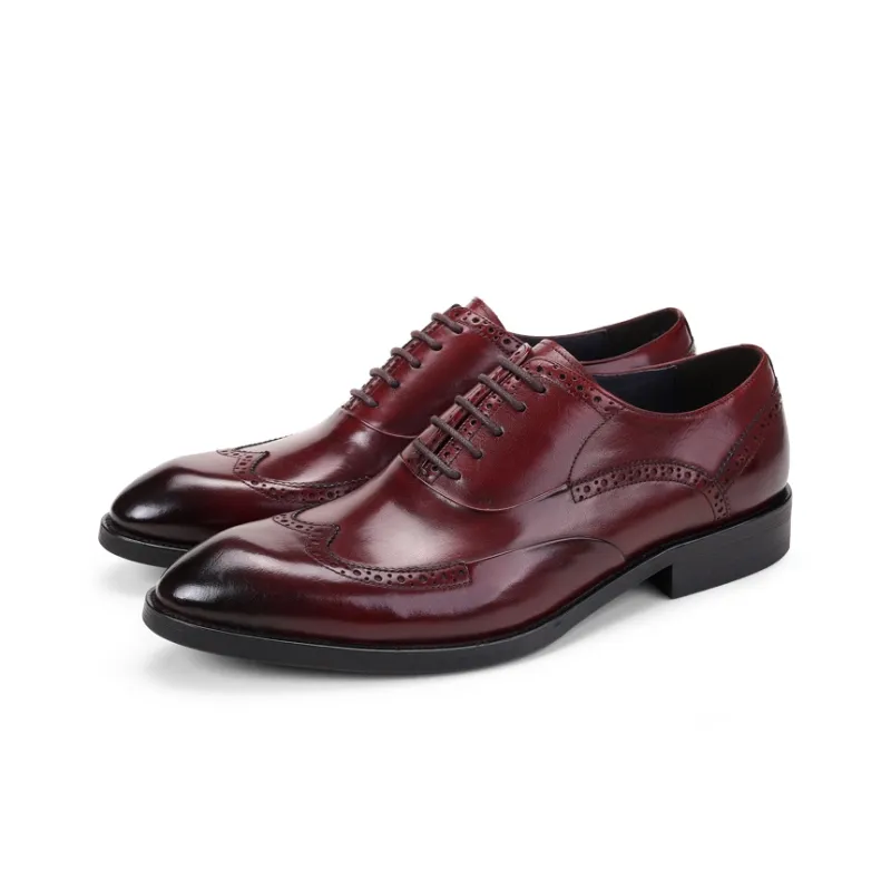 ASTON M.JAZZ Dress Shoes Men Low Top Black/Burgundy/Coffee/Brown-7
