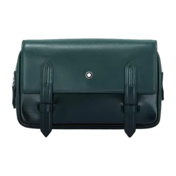 MONTBLANC Meisterstuck Full Grain Cow Leather Messenger Bag, Shoulder Bag, Crossbody Bag Men's British Green