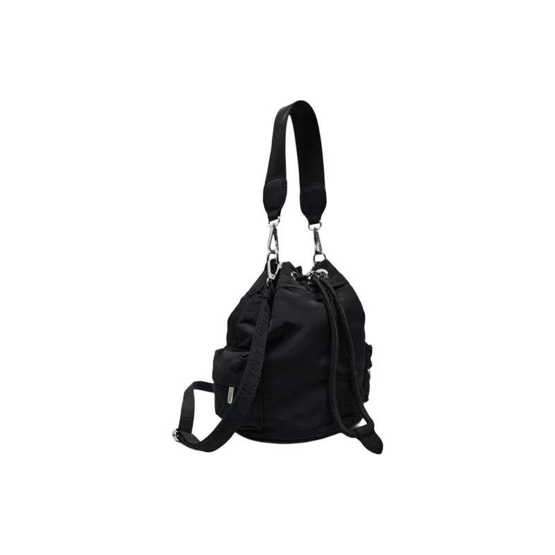 ZARA Polyamide Bucket Bags Shoulder Bags Women's Black-3