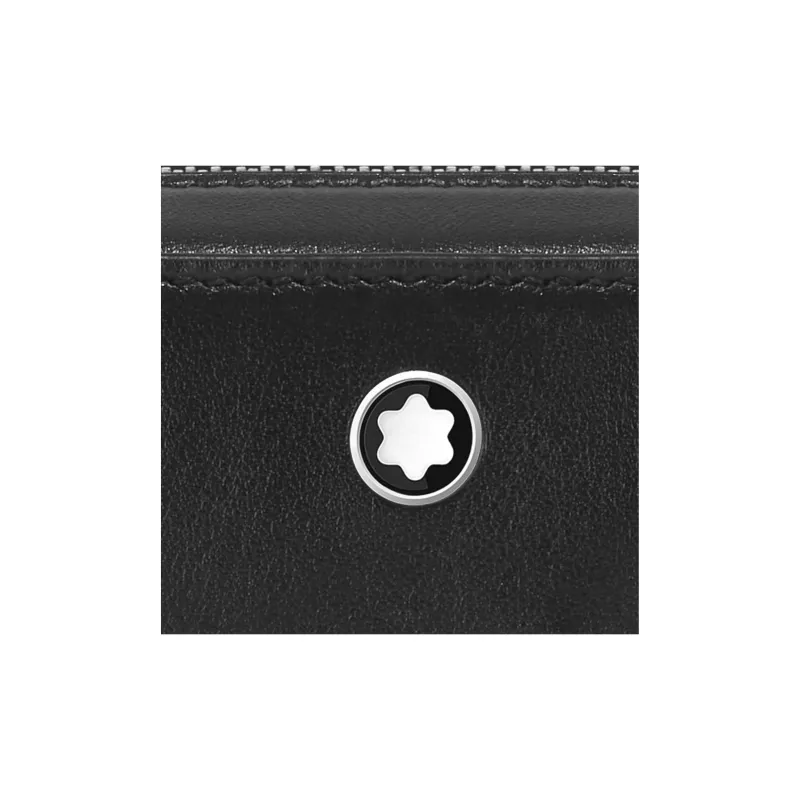 MONTBLANC Grain Cow Leather Clutch Mini Men's Black & Olive Green-5