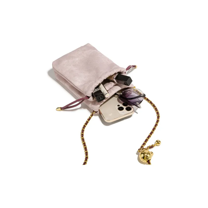 MACKJANICE Polyurethane Cell Phone Pouch Women's Lilac With Pink-5
