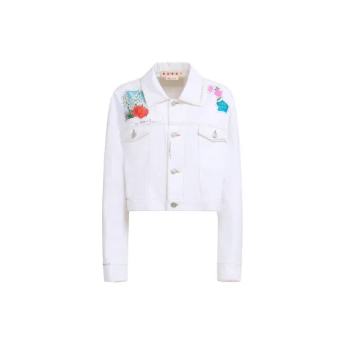 MARNI Denim Jackets Women's White