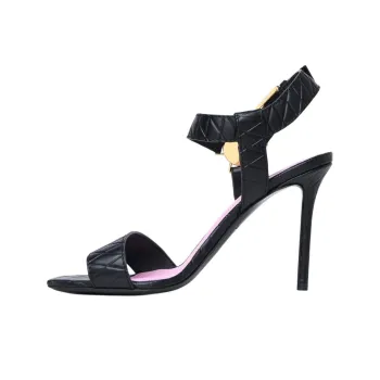BALMAIN Diamond Quilted Slip-On Sandals Women's