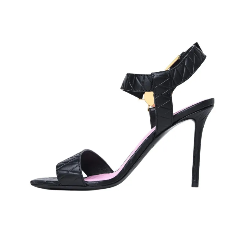 BALMAIN Diamond Quilted Slip-On Sandals Women's-0