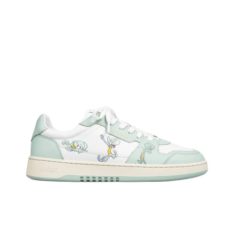 Squidward x Axel Arigato Dice Lo Low-Top Skateboard Shoes Men's White Green-1