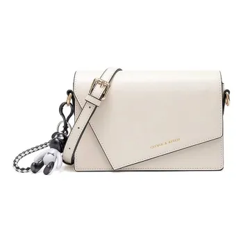 CLEVER& KETCH PU Small Square Bag Shoulder Bag Crossbody Bag Flap Bag Women's Ecru/Black/Green/Pink